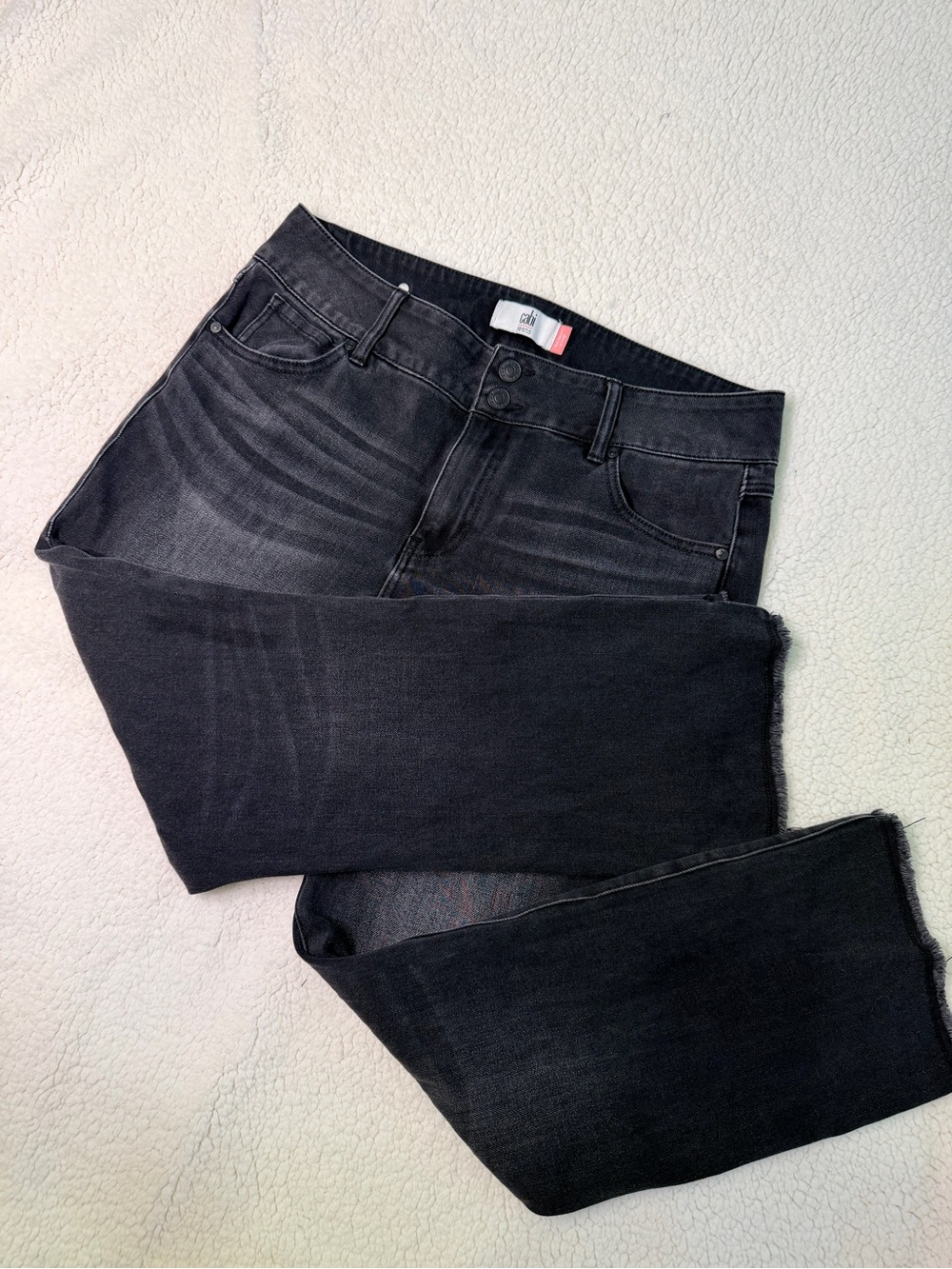 Cabi Jeans Hi Low Crop Jean Black